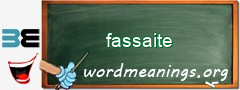 WordMeaning blackboard for fassaite